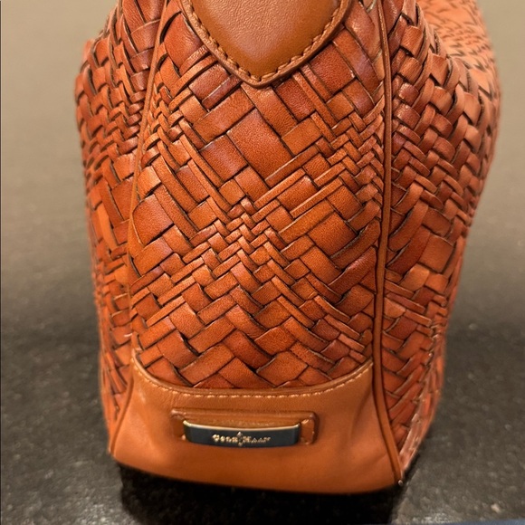 Cole Haan Woven Leather Shoulder Bag - Tan - Picture 3 of 4